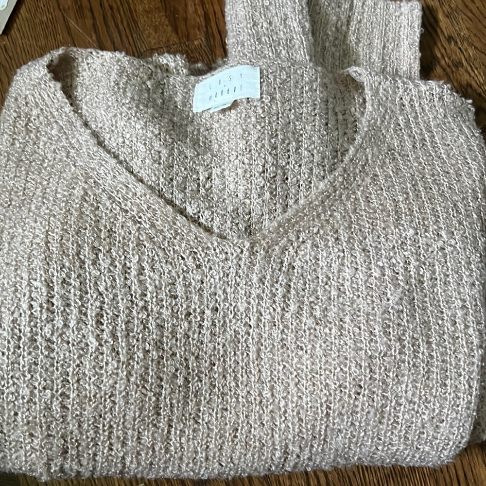 oversized brown knit sweater